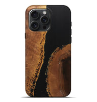 iPhone 16 Pro Max Wood+Resin Live Edge Phone Case - Joaquin (Pure Black, 716407)