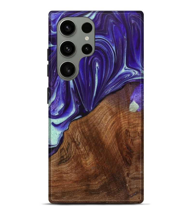 Galaxy S23 Ultra Wood+Resin Live Edge Phone Case - Scarlett (Purple, 716413)