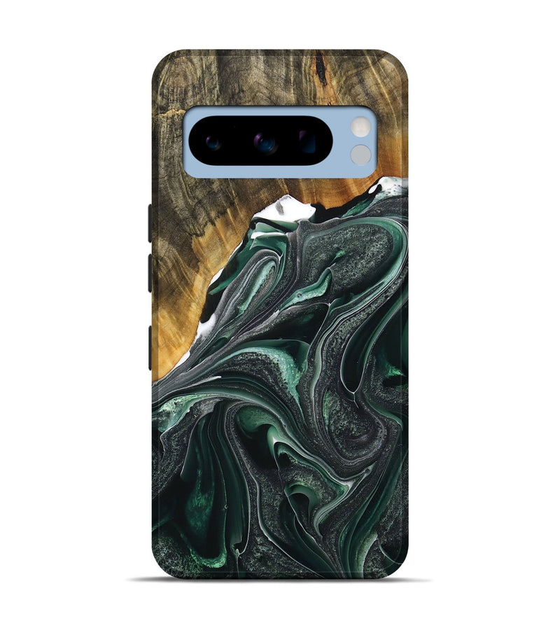 Pixel 8 Pro Wood+Resin Live Edge Phone Case - Nancy (Green, 716416)