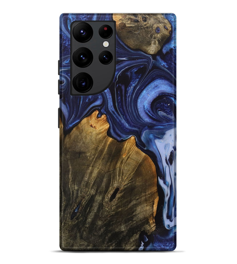 Galaxy S22 Ultra Wood+Resin Live Edge Phone Case - Nash (Blue, 716419)