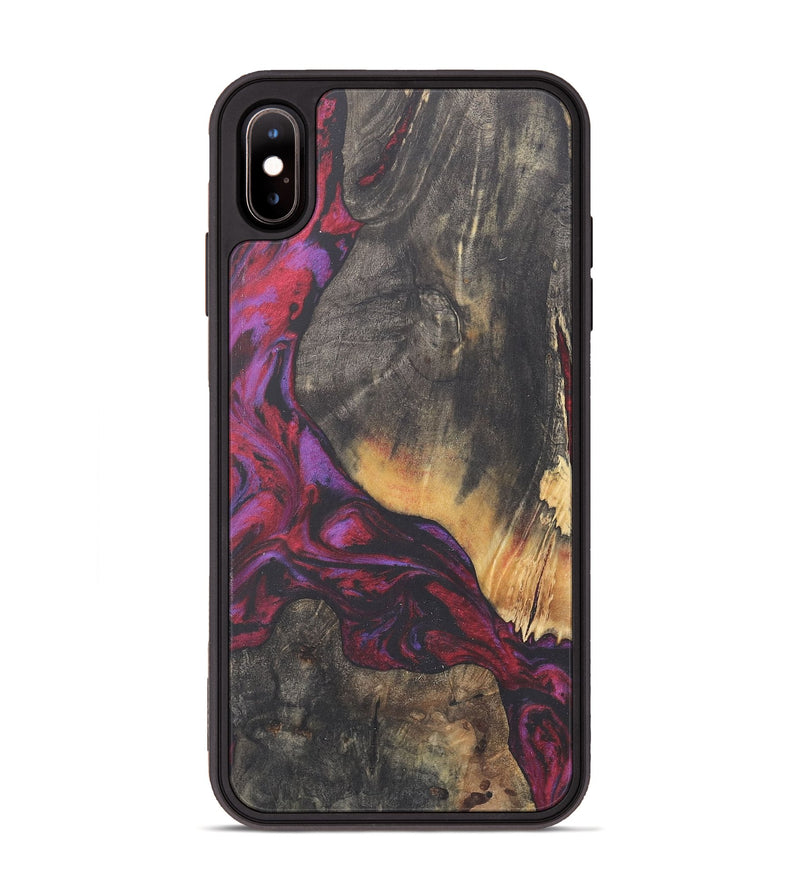 iPhone Xs Max Wood+Resin Phone Case - Darryl (Red, 716457)