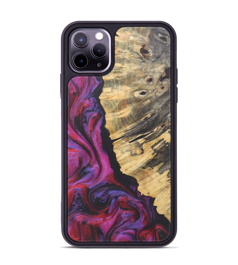 iPhone 11 Pro Max Wood+Resin Phone Case - Lou (Red, 716459)