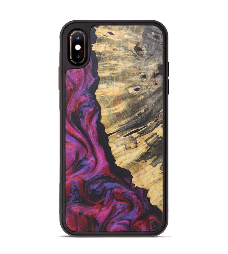 iPhone Xs Max Wood+Resin Phone Case - Lou (Red, 716459)