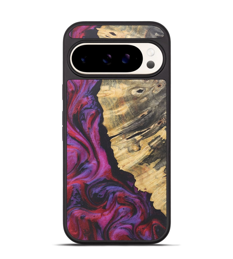 Pixel 9 Wood+Resin Phone Case - Lou (Red, 716459)