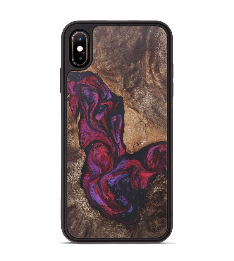 iPhone Xs Max Wood+Resin Phone Case - Lilith (Red, 716461)