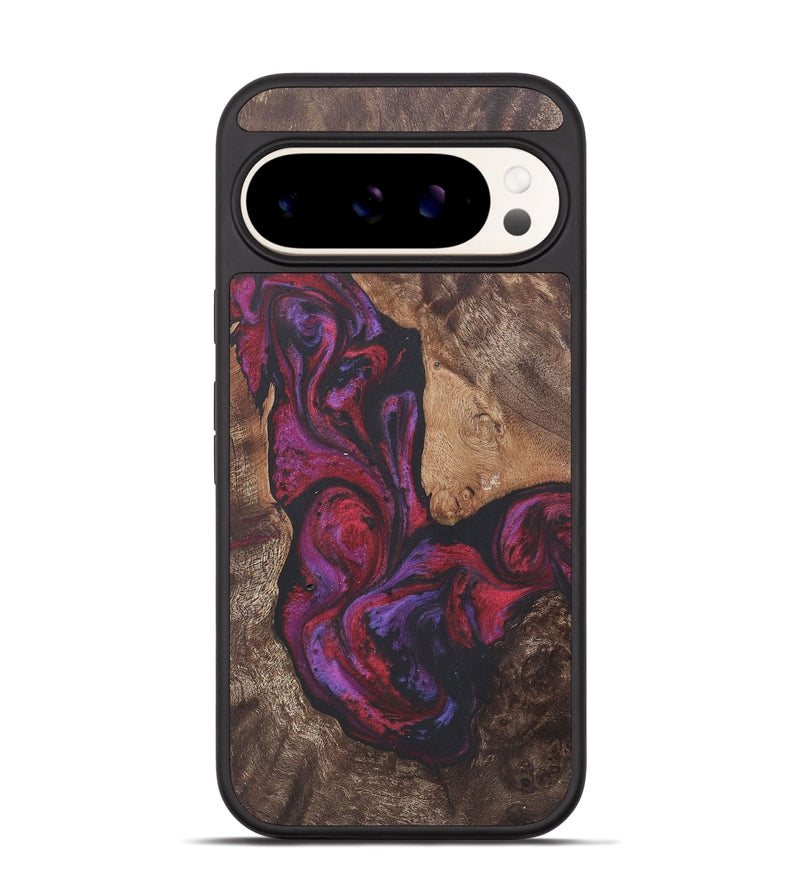 Pixel 9 Wood+Resin Phone Case - Lilith (Red, 716461)