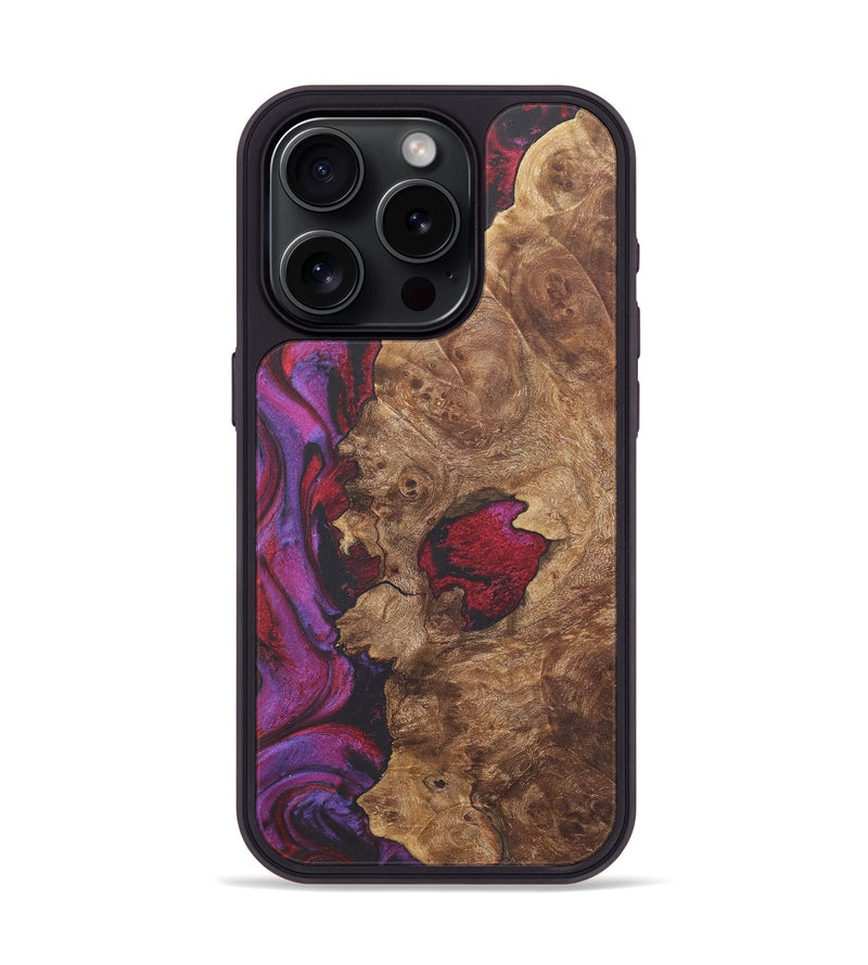 iPhone 15 Pro Wood+Resin Phone Case - Crew (Red, 716466)