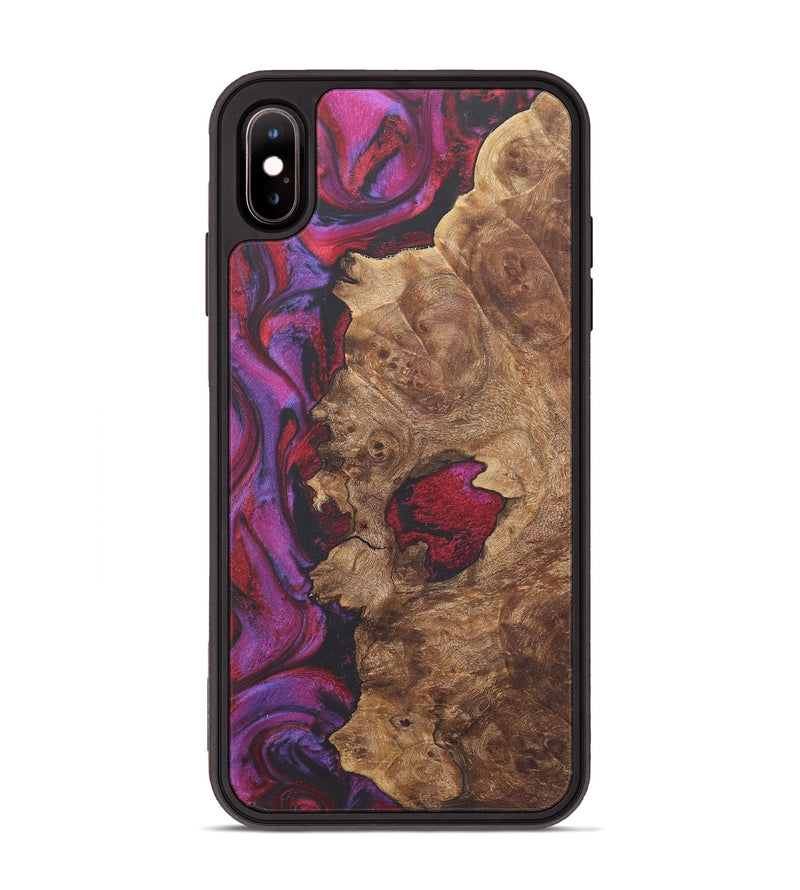 iPhone Xs Max Wood+Resin Phone Case - Crew (Red, 716466)