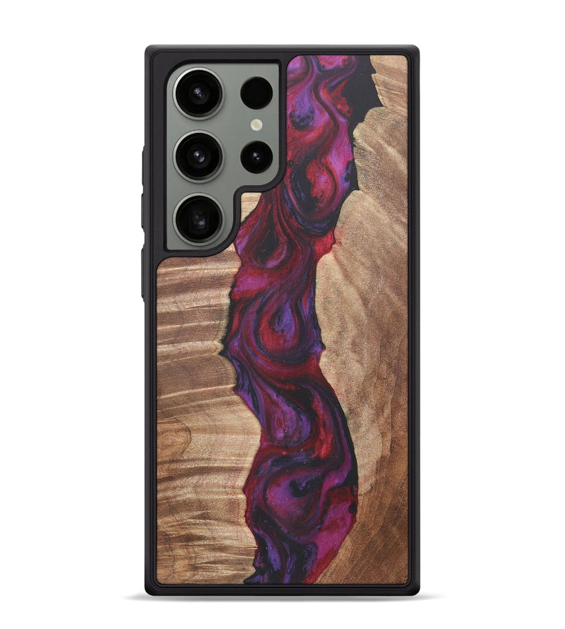 Galaxy S24 Ultra Wood+Resin Phone Case - Camron (Red, 716467)