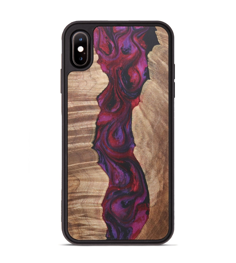 iPhone Xs Max Wood+Resin Phone Case - Camron (Red, 716467)