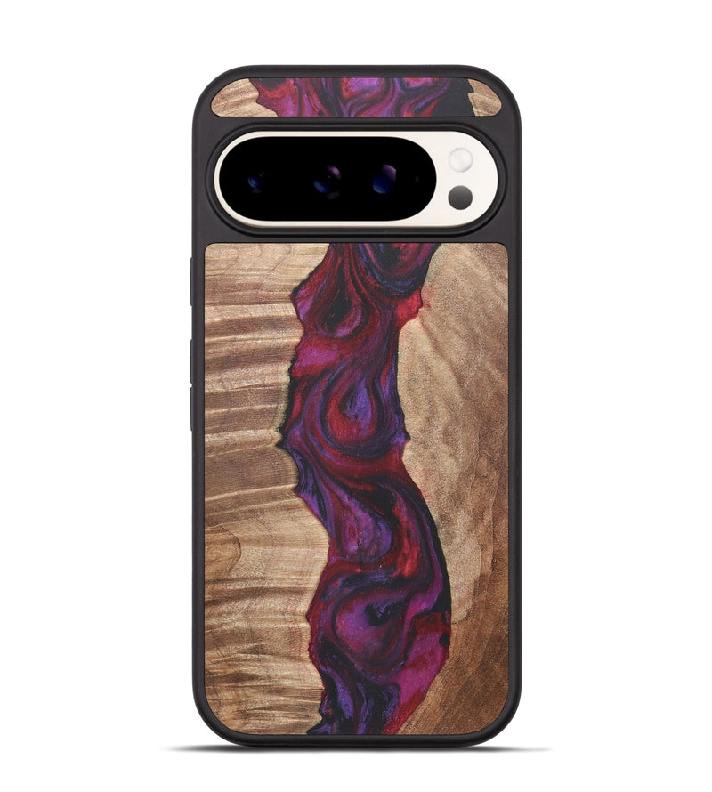 Pixel 9 Wood+Resin Phone Case - Camron (Red, 716467)