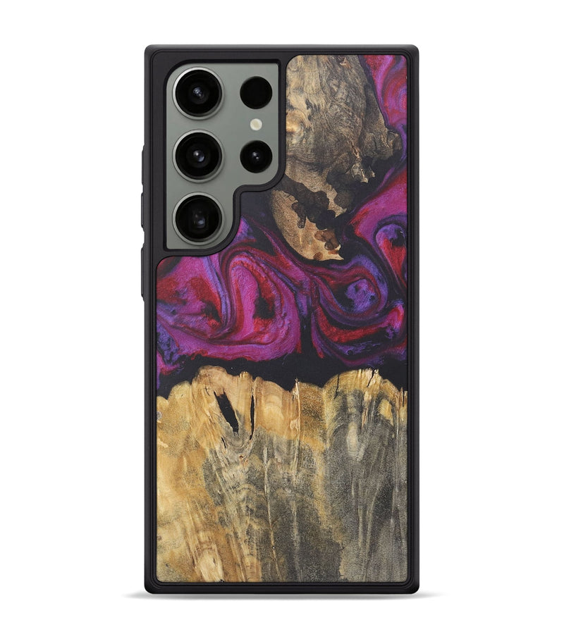 Galaxy S24 Ultra Wood+Resin Phone Case - Cassandra (Red, 716471)