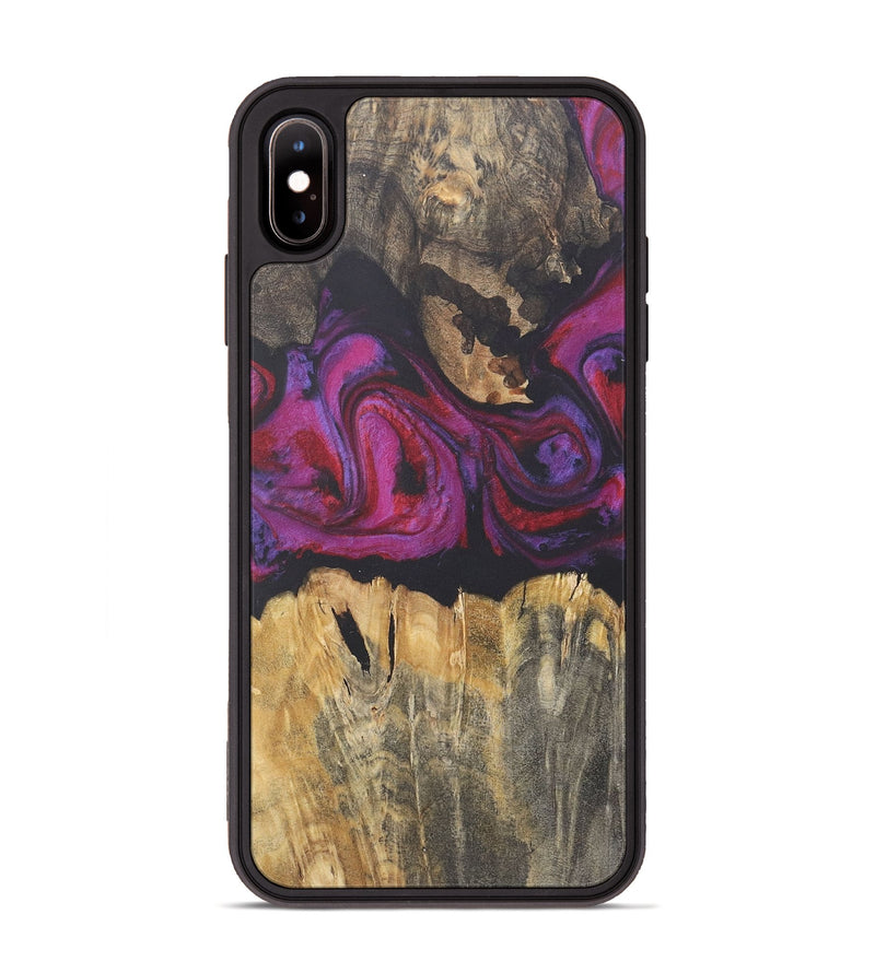 iPhone Xs Max Wood+Resin Phone Case - Cassandra (Red, 716471)