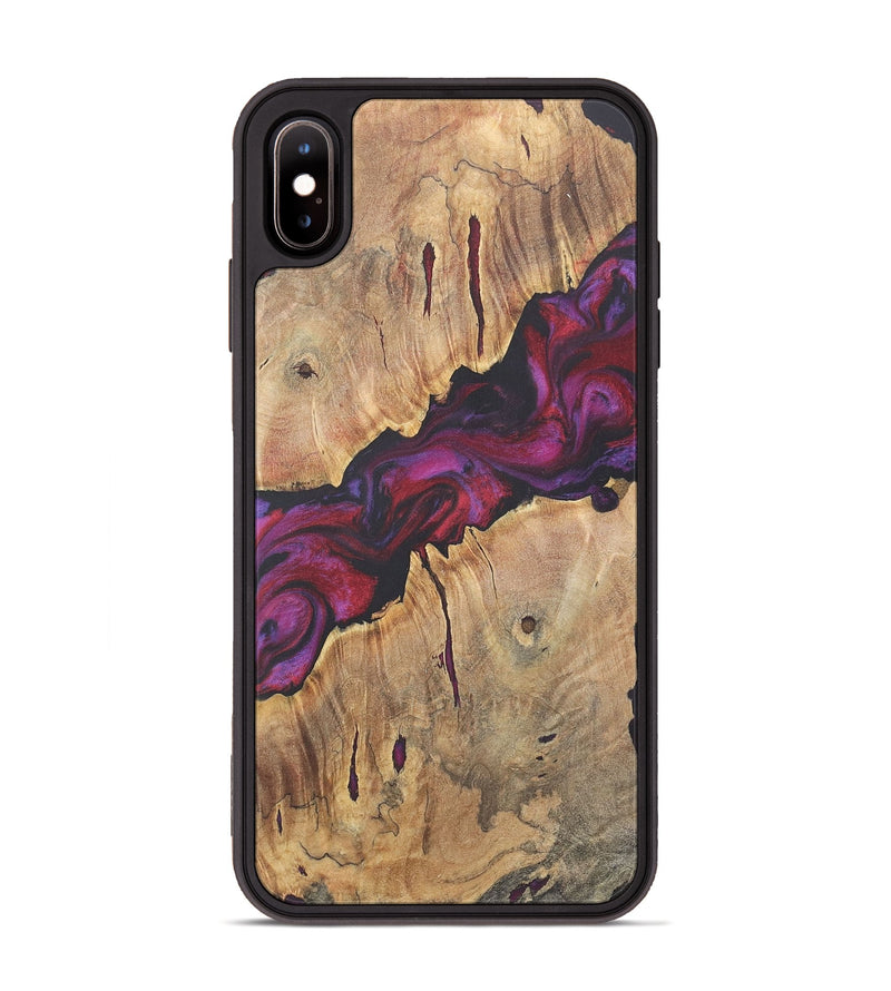 iPhone Xs Max Wood+Resin Phone Case - Josie (Red, 716473)