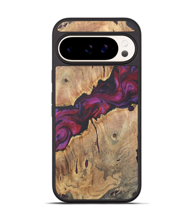 Pixel 9 Wood+Resin Phone Case - Josie (Red, 716473)