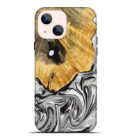 iPhone 14 Plus Wood+Resin Live Edge Phone Case - Cairo (Black & White, 716479)