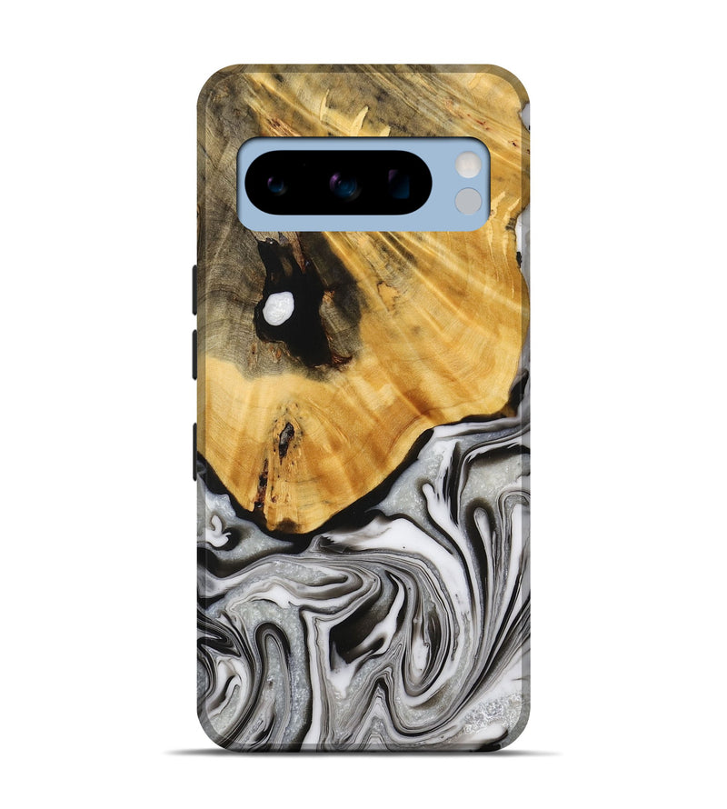 Pixel 8 Pro Wood+Resin Live Edge Phone Case - Cairo (Black & White, 716479)