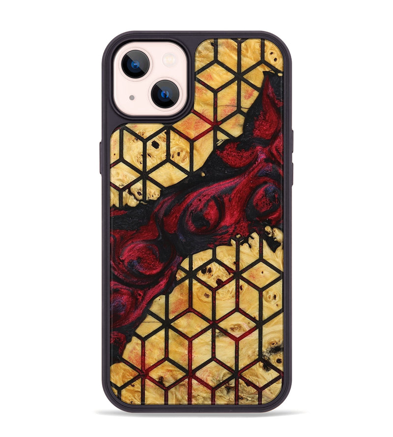 iPhone 14 Plus Wood+Resin Phone Case - Emilee (Pattern, 716519)