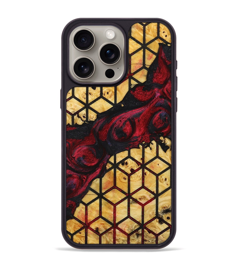 iPhone 15 Pro Max Wood+Resin Phone Case - Emilee (Pattern, 716519)