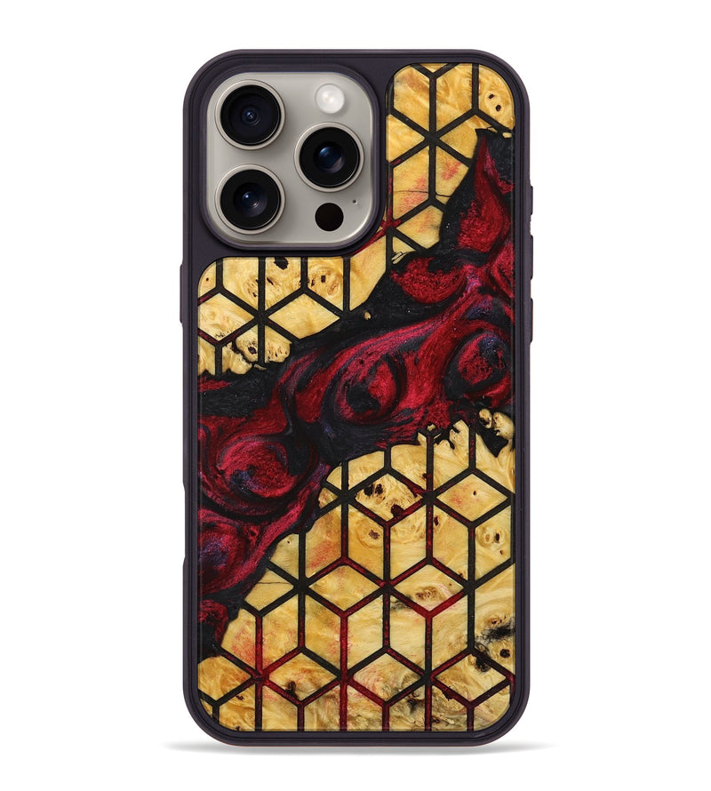 iPhone 16 Pro Max Wood+Resin Phone Case - Emilee (Pattern, 716519)