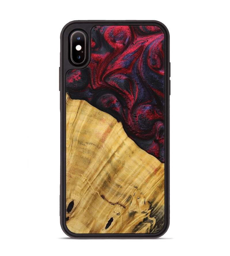 iPhone Xs Max Wood+Resin Phone Case - Arnold (Red, 716546)