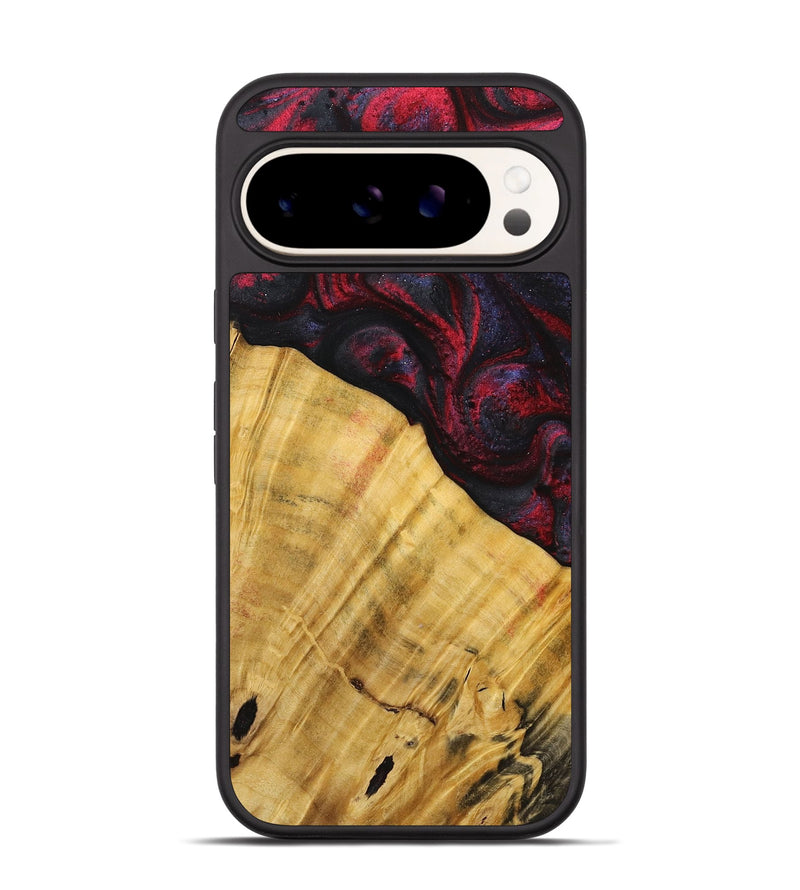 Pixel 9 Wood+Resin Phone Case - Arnold (Red, 716546)