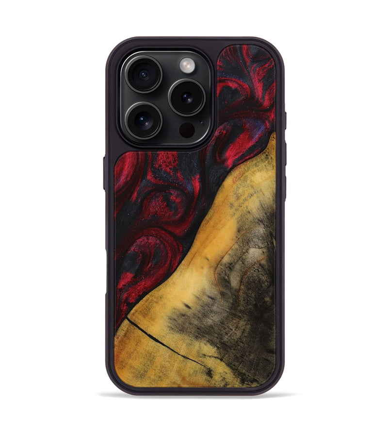 iPhone 16 Pro Wood+Resin Phone Case - Adrian (Red, 716547)