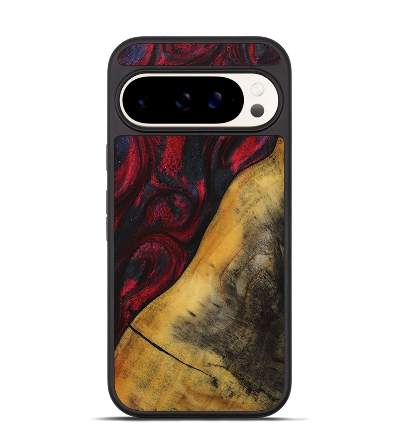 Pixel 9 Wood+Resin Phone Case - Adrian (Red, 716547)