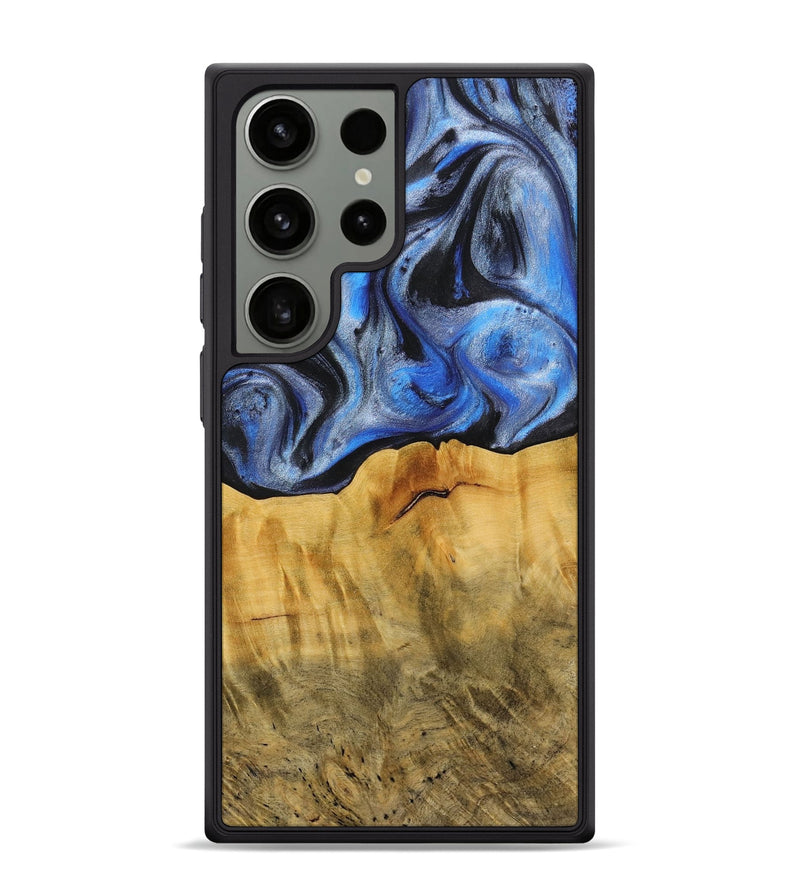 Galaxy S24 Ultra Wood+Resin Phone Case - Daniel (Blue, 716560)