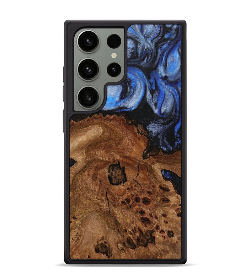 Galaxy S24 Ultra Wood+Resin Phone Case - Lorene (Blue, 716564)