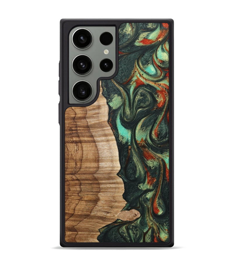 Galaxy S24 Ultra Wood+Resin Phone Case - Rick (Green, 716670)