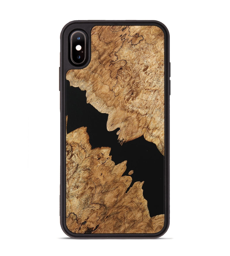 iPhone Xs Max Wood+Resin Phone Case - Tammie (Pure Black, 716679)