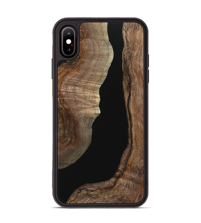 iPhone Xs Max Wood+Resin Phone Case - Christi (Pure Black, 716681)