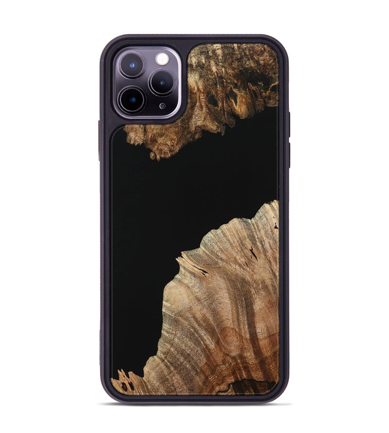 iPhone 11 Pro Max Wood+Resin Phone Case - Jerry (Pure Black, 716683)