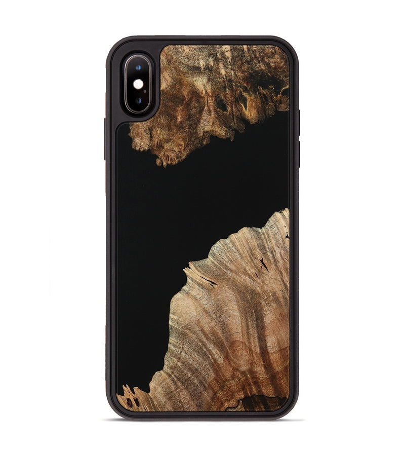 iPhone Xs Max Wood+Resin Phone Case - Jerry (Pure Black, 716683)