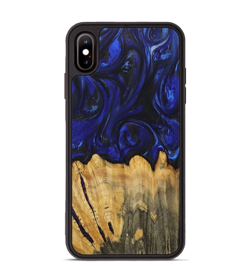 iPhone Xs Max Wood+Resin Phone Case - Sergio (Blue, 716721)