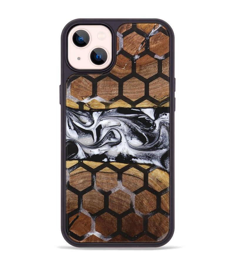 iPhone 14 Plus Wood+Resin Phone Case - Patty (Pattern, 716734)