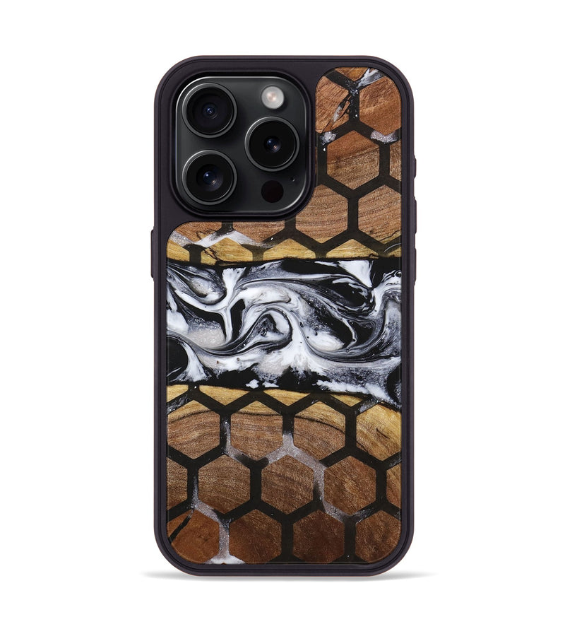 iPhone 15 Pro Wood+Resin Phone Case - Patty (Pattern, 716734)