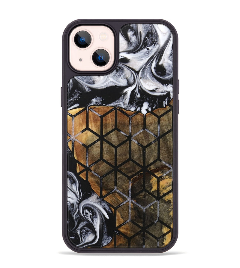 iPhone 14 Plus Wood+Resin Phone Case - Carlton (Pattern, 716735)