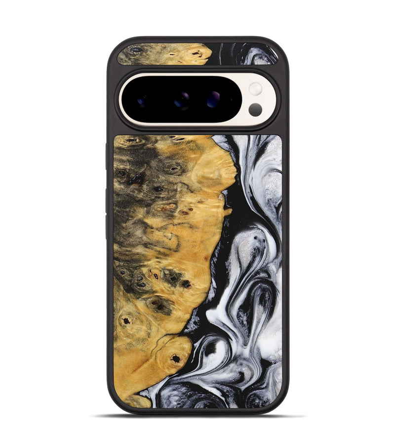 Pixel 9 Wood+Resin Phone Case - Karl (Black & White, 716744)