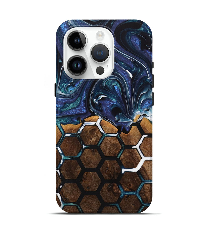 iPhone 15 Pro Wood+Resin Live Edge Phone Case - Lonnie (Pattern, 716770)