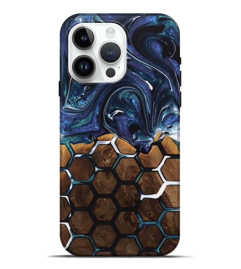 iPhone 15 Pro Max Wood+Resin Live Edge Phone Case - Lonnie (Pattern, 716770)