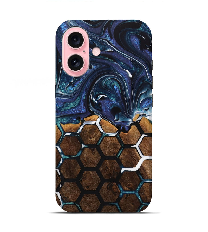 iPhone 16 Wood+Resin Live Edge Phone Case - Lonnie (Pattern, 716770)