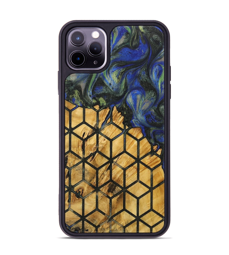 iPhone 11 Pro Max Wood+Resin Phone Case - Maria (Pattern, 716811)