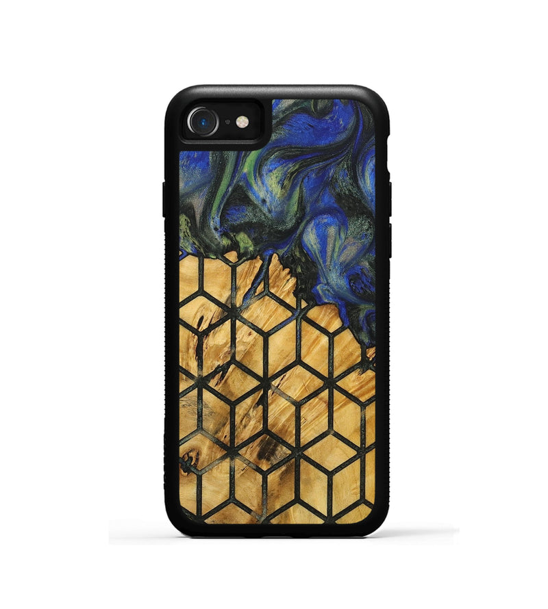 iPhone SE Wood+Resin Phone Case - Maria (Pattern, 716811)