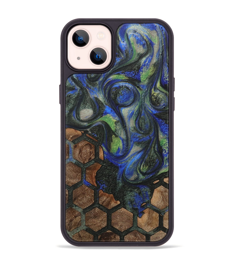 iPhone 14 Plus Wood+Resin Phone Case - Sheena (Pattern, 716822)