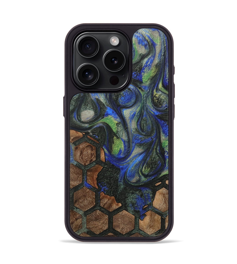 iPhone 15 Pro Wood+Resin Phone Case - Sheena (Pattern, 716822)