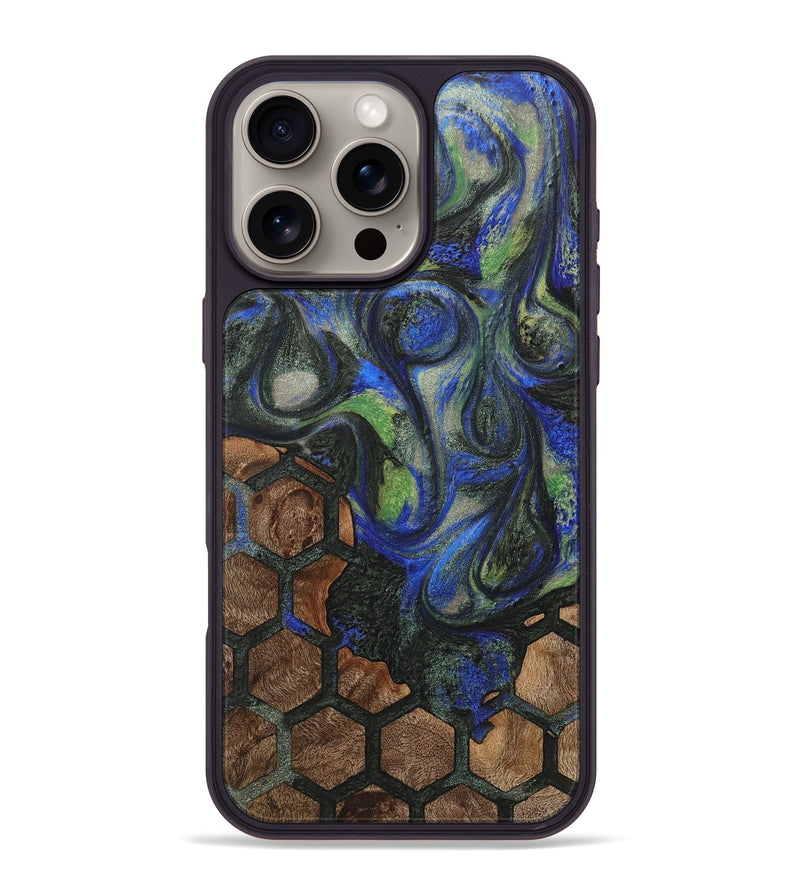 iPhone 16 Pro Max Wood+Resin Phone Case - Sheena (Pattern, 716822)