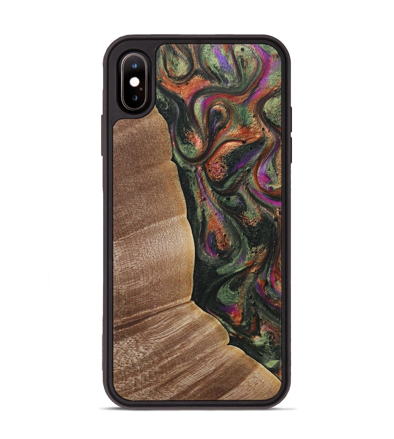 iPhone Xs Max Wood+Resin Phone Case - Drake (Green, 716834)