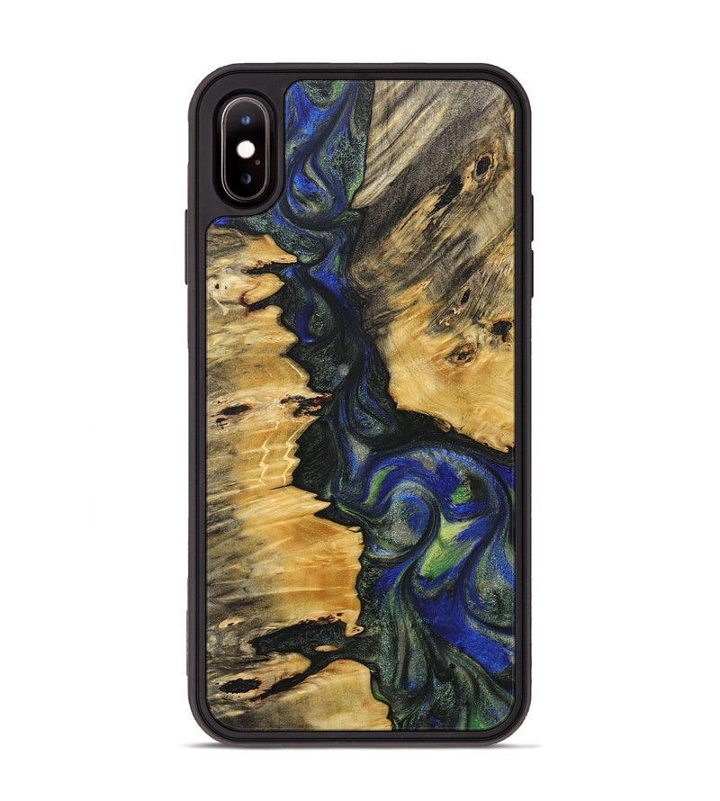 iPhone Xs Max Wood+Resin Phone Case - Esmeralda (Green, 716837)